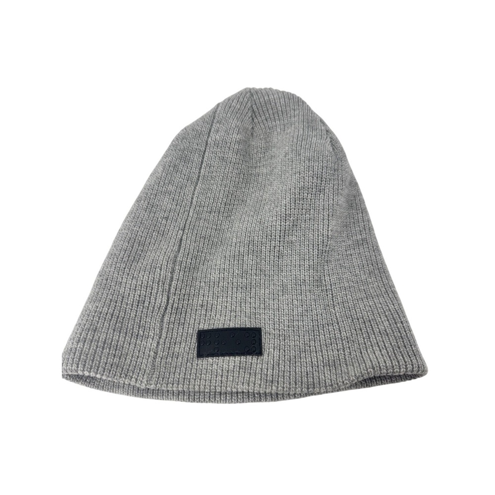 Two Blind Brothers Ribbed Angora Blend Beanie Hat‎ Light Gray